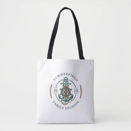 Nautic Anchor Summer Family Wiedersehen Custom Tasche (Vorderseite)