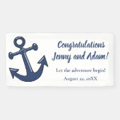 Nautic Anchor Theme Wedding Banner (Horizontal)
