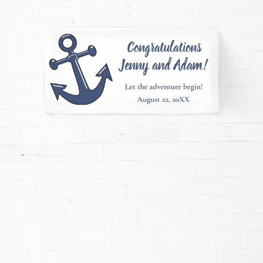 Nautic Anchor Theme Wedding Banner (InSitu)
