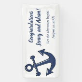 Nautic Anchor Theme Wedding Banner (Vertikal)