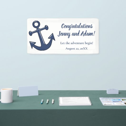 Nautic Anchor Theme Wedding Banner (Messe)