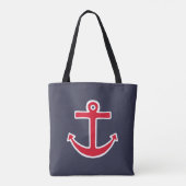 Nautic Anchor Tote Bag Geschenk Tasche (Rückseite)