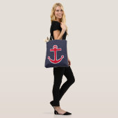 Nautic Anchor Tote Bag Geschenk Tasche (Am Model)