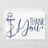 Nautic Anchor Vielen Dank White Dankeskarte (Vorderseite)