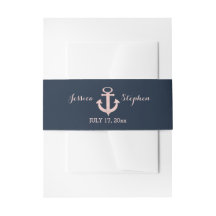 Nautic Anchor Wedding Blush und Navy Blue