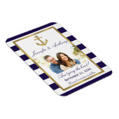 Nautic Anchor Wedding Foto speichern das Date Magn Magnet (Rechte Seite)
