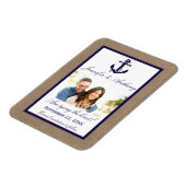 Nautic Anchor Wedding Foto speichern das Date Magn Magnet (Linke Seite)
