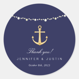 Nautic Anchor Wedding Gefallen Danke Stickers
