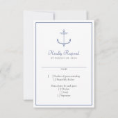 Nautic Anchor Wedding RSVP Karte (Vorderseite)