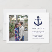 Nautic Anchor Wedding RSVP Save The Date (Vorderseite)