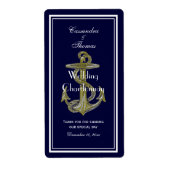 Nautic Anchor White Navy / Weinflasche (Vorne)