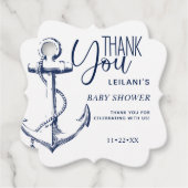 Nautic Anchor White Vielen Dank Geschenkanhänger (Vorderseite)