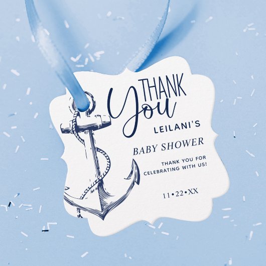 Nautic Anchor White Vielen Dank Geschenkanhänger