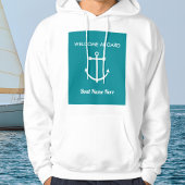 Nautic Anchor Willkommen auf dem Schiff Name Segel Sweatshirt