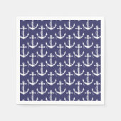 Nautic Anchors Aweigh Navy Serviette (Vorderseite)
