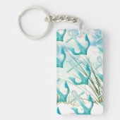 Nautic Anchors Beach Ocean Sea Coastal Thema Schlüsselanhänger (Vorderseite)