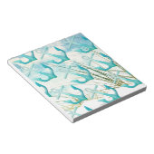 Nautic Anchors Beach Ocean Seaside Coastal Thema Notizblock (angewinkelt)