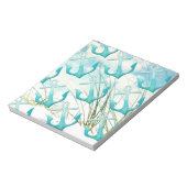 Nautic Anchors Beach Ocean Seaside Coastal Thema Notizblock (Rotiert)