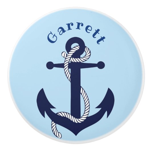 Nautic, Anker Rope Custom Keramikknauf (Vorderseite)