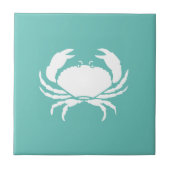 Nautic Aquamarin Crab Kitchen Backsplash Fliese (Vorderseite)