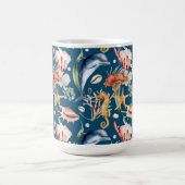 Nautic Aquatic Life Pattern / Blue Coffee Tasse (Mittel)