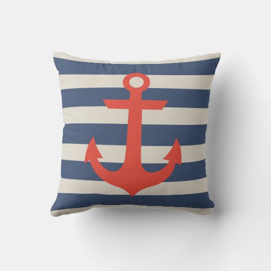 Nautic Baby Birth Announcement Pillow Kissen (Rückseite)