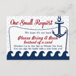 Nautic Baby Showcard Bitte buchen Begleitkarte