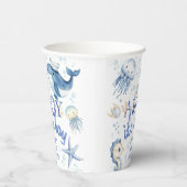 Nautic Baby Shower Navy Blue Sailor Pappbecher (Rechts)