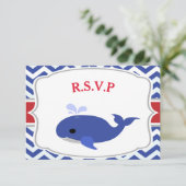 Nautic Baby Shower RSVP Card Karte (Stehend Vorderseite)