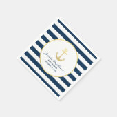 Nautic Baby Showroom Navy Gold Anchor Serviette (Ecke)