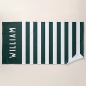 Nautic Bachelor Weekend White Stripes Custom Strandtuch (Vorderseite)