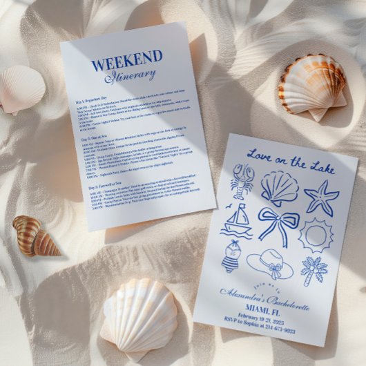 Nautic Bachelorette Weekend Einladung