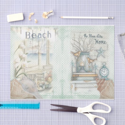 Nautic Beach Design Serie 1 Seidenpapier (Handwerk)