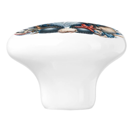 Nautic Beach Gnome Keramikknauf (Seitenansicht)