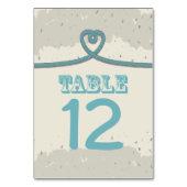 Nautic Beach Heart Knot Tischnummer (Vorderseite)