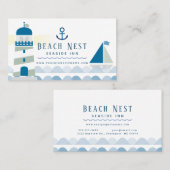 Nautic Beach House Hütte B&B Rentals Visitenkarte (Vorne/Hinten)