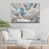Nautic Beach House Rustic Crab Canvas Print Leinwanddruck