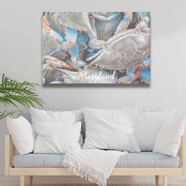 Nautic Beach House Rustic Crab Canvas Print Leinwanddruck
