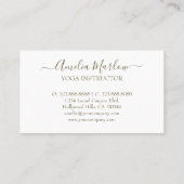 Nautic Beach Minimalistisch Gold Rings Visitenkarte (Rückseite)