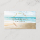 Nautic Beach Minimalistisch Gold Rings Visitenkarte (Vorderseite)