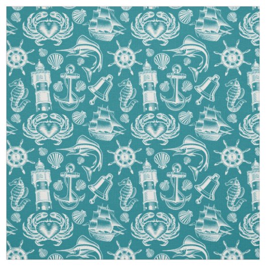 Nautic Beach Ocean Pattern Stoff (Muster)