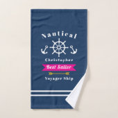 Nautic Best Sailor Navy Badhandtuch Set (Handtuch)