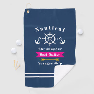 Nautic Best Sailor Navy Golfhandtuch