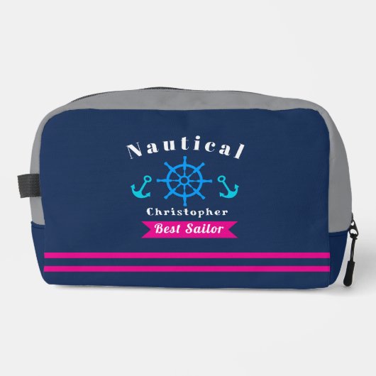 Nautic Best Sailor Navy Gray Waschbeutel (Vorderseite)