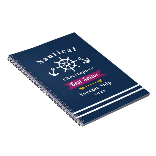 Nautic Best Sailor Navy Notizblock (Rechte Seite)