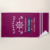 Nautic Best Sailor Red Strandtuch (Vorderseite)