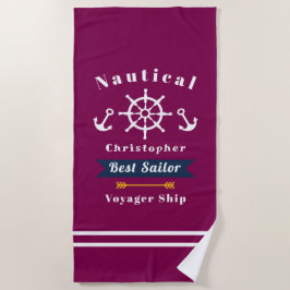 Nautic Best Sailor Red Strandtuch