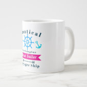 Nautic Best Sailor White Jumbo-Tasse (Vorderseite Rechts)