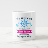 Nautic Best Sailor White Jumbo-Tasse (Vorderseite)
