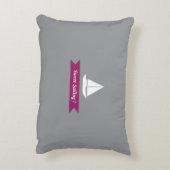 Nautic Best Sailor Wine Grau Dekokissen (Rückseite(Vertikal))